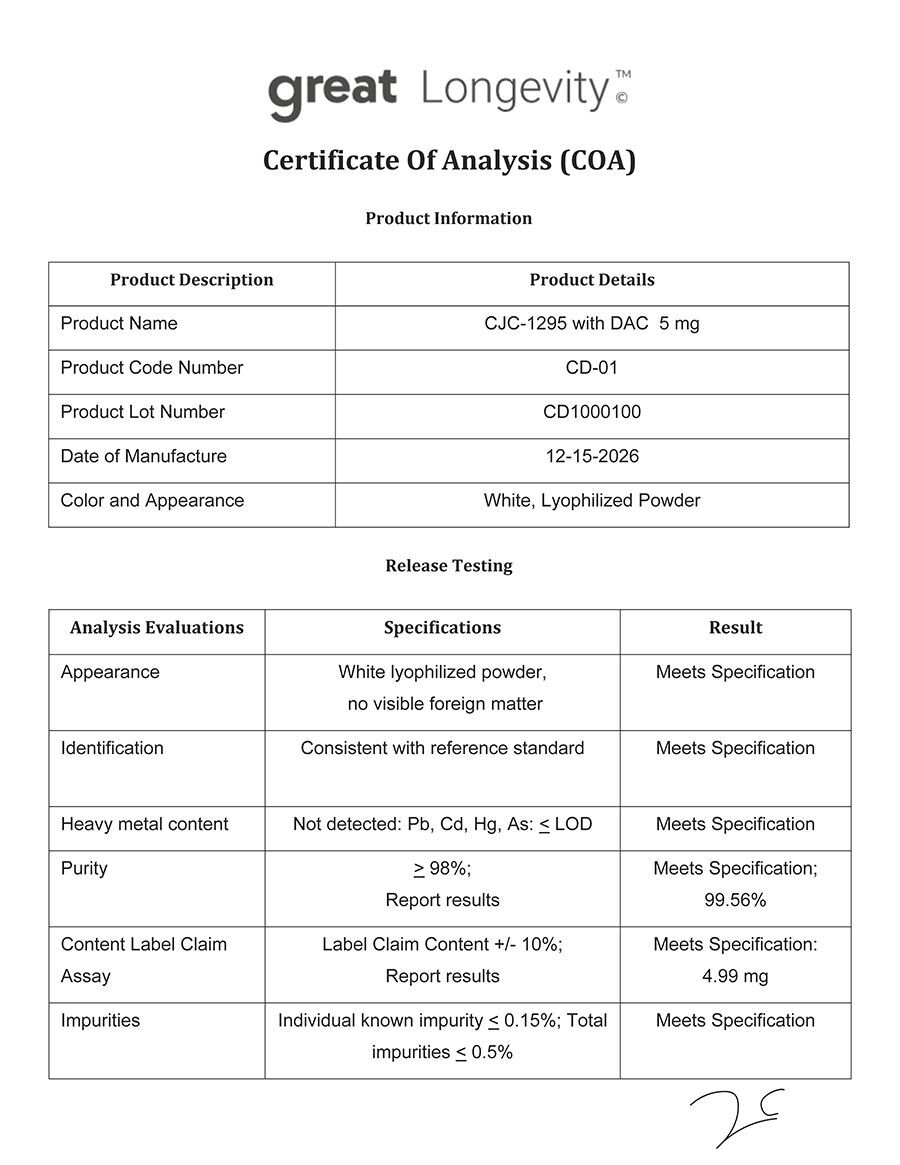 CJC with DAC COA Page 1