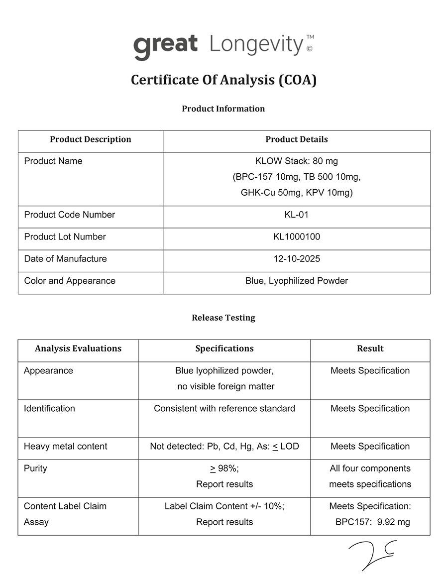 KLOW COA Page 1